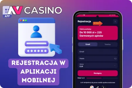 Rejestracja w aplikacji mobilnej NV Casino