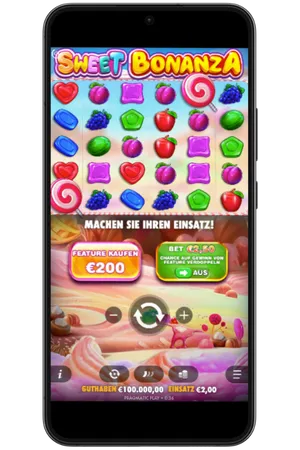 Einsatz wählen in Sweet Bonanza