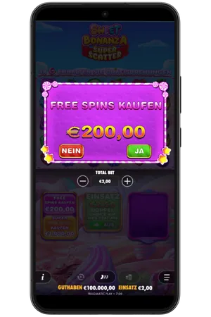 Freispiele kaufen für 200 in Sweet Bonanza Super Scatter