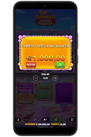 Super Freispiele kaufen in Sweet Bonanza Super Scatter