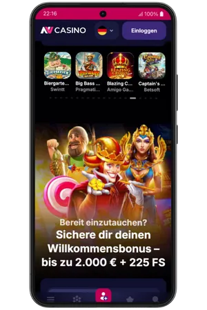 NV Casino Willkommensbonus 2000 Euro 225 Freispiele