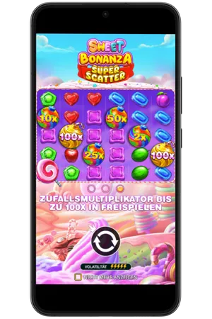 Zufallsmultiplikator in Sweet Bonanza Super Scatter