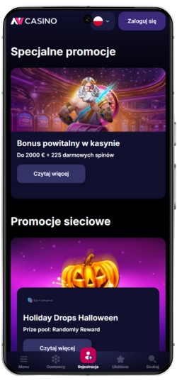 NV Casino Bonus Powitalny 2000 Euro 225 Darmowych Spinów
