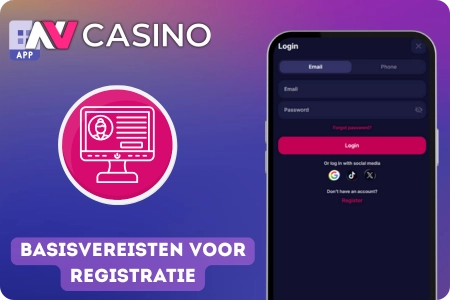 Basisvereisten voor registratie