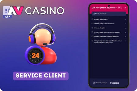 Service Client chez NV Casino