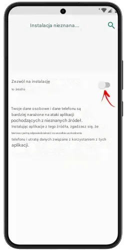 Aplikacja NV Casino na Androida potwierdź w ustawieniach instalację z nieznanych źródeł
