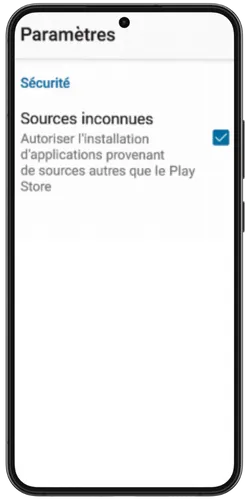 Paramètres sources inconnues Android