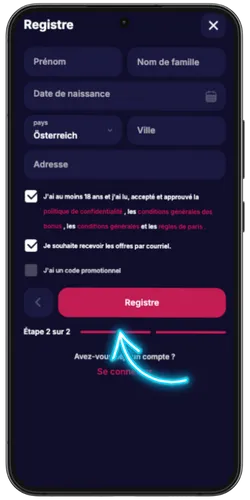 Confirmation du compte