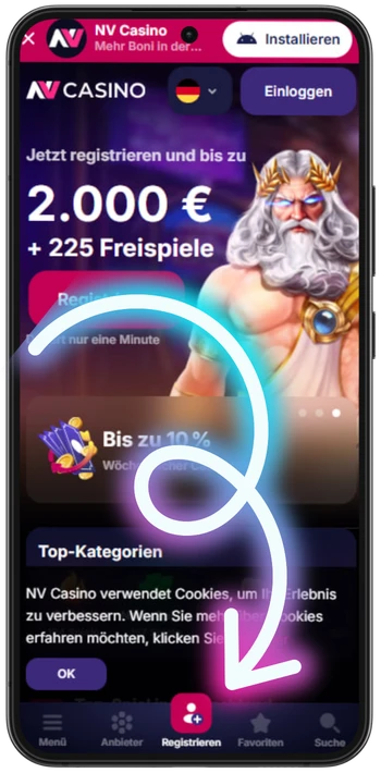 NV Öffnen Sie die Hauptseite